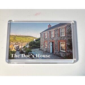 Doc Martins House Magnet Souvenir 3"x2" Clear Acrylic With Colorful Image